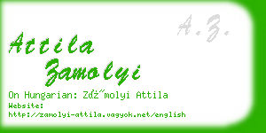 attila zamolyi business card